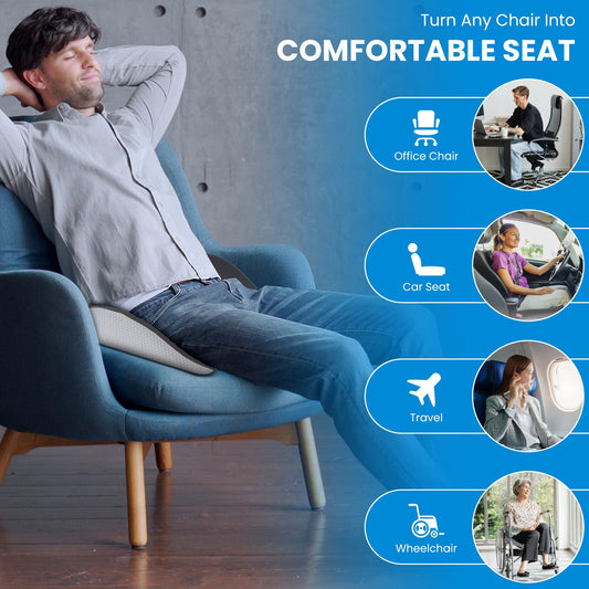 Rimpex Memory Foam Seat Cushion for All-Day Comfort