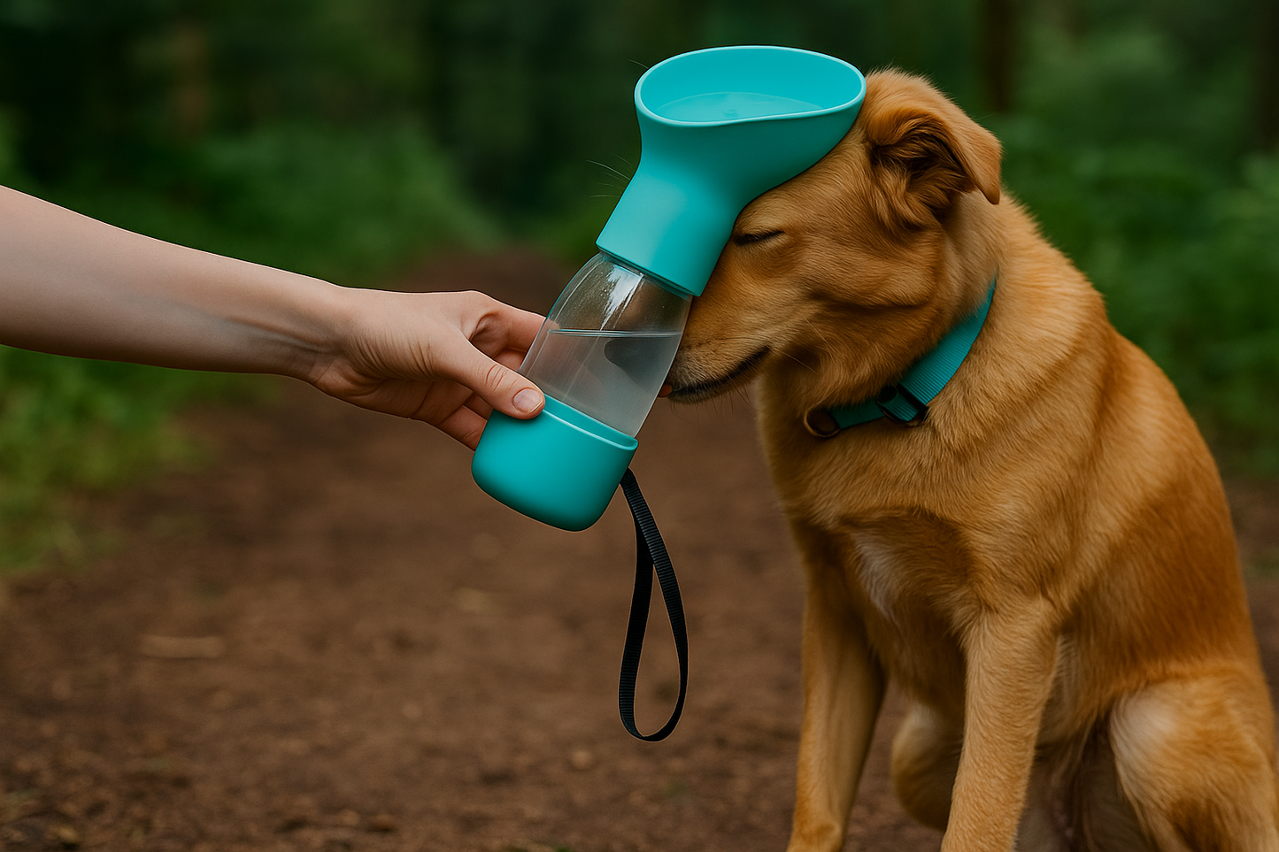 2-in-1 Portable Dog Water Bottle with Bowl – Leak-Proof & Travel Friendly